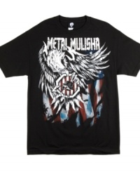 This stylish graphic tee by Metal Mulisha is for the edgy patriot. This stylish graphic tee by Metal Mulisha is for the edgy patriot.