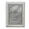 Lawrence Frames Polished Silver Plate 4x5 Picture Frame - Bead Border Design