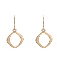Accessories are a girl's best friend. These simple drops by Kenneth Cole New York add just the right touch with a chic, cut-out diamond shape in worn gold tone mixed metal. Approximate drop: 1-1/4 inches. Accessories are a girl's best friend. These simple drops by Kenneth Cole New York add just the right touch with a chic, cut-out diamond shape in worn gold tone mixed metal. Approximate drop: 1-1/4 inches.