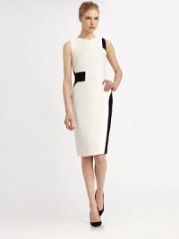 Geometric contrast insets lend graphic punch to this body-skimming wool silhouette.High V necklineSleevelessBack zipAbout 26 from natural waistWoolDry cleanMade in Italy of imported fabricModel shown is 5'9½ (176cm) wearing US size 4. Geometric contrast insets lend graphic punch to this body-skimming wool silhouette.High V necklineSleevelessBack zipAbout 26 from natural waistWoolDry cleanMade in Italy of imported fabricModel shown is 5'9½ (176cm) wearing US size 4.
