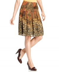 An alluring mix of prints and perfect pleats make this petite A-line skirt from Jones New York Signature a perfect choice! Pair with your favorite tees and blouses for a complete ensemble. (Clearance) An alluring mix of prints and perfect pleats make this petite A-line skirt from Jones New York Signature a perfect choice! Pair with your favorite tees and blouses for a complete ensemble. (Clearance)