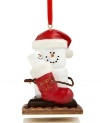 Savor every moment of your baby's first Christmas with a Midwest S'mores ornament. A marshmallow dad cradles his little stocking stuffer on a bed of chocolate and graham cracker. Savor every moment of your baby's first Christmas with a Midwest S'mores ornament. A marshmallow dad cradles his little stocking stuffer on a bed of chocolate and graham cracker.