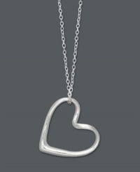 Give her a piece of your heart. Giani Bernini's exquisite floating heart pendant is a gift she'll absolutely adore. Crafted in sterling silver. Approximate length: 18 inches. Approximate drop: 3/4 inch. Give her a piece of your heart. Giani Bernini's exquisite floating heart pendant is a gift she'll absolutely adore. Crafted in sterling silver. Approximate length: 18 inches. Approximate drop: 3/4 inch.