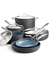 A real natural in the kitchen. Thermolon™ nonstick technology boasts a mineral-based, environmentally friendly PTFE- and silicone oil-free coating that promotes a healthier, easier approach to cooking, while also locking in heat, moisture and flavors. Completely up-cycled from aluminum and stainless steel, each piece distributes heat evenly and quickly. Lifetime warranty. A real natural in the kitchen. Thermolon™ nonstick technology boasts a mineral-based, environmentally friendly PTFE- and silicone oil-free coating that promotes a healthier, easier approach to cooking, while also locking in heat, moisture and flavors. Completely up-cycled from aluminum and stainless steel, each piece distributes heat evenly and quickly. Lifetime warranty.