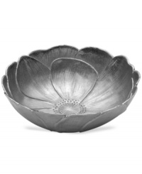 Petal to the metal. Mikasa's Botanical Flower serving bowl creates a fresh presentation with lifelike texture and shaping in radiant nickel plate. Petal to the metal. Mikasa's Botanical Flower serving bowl creates a fresh presentation with lifelike texture and shaping in radiant nickel plate.