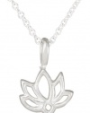 Dogeared Jewels & Gifts Good Karma, Sterling Silver Happy Lotus Necklace