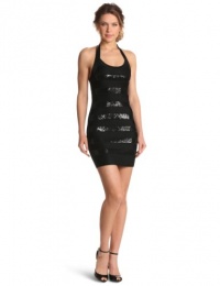 French Connection Women's Sparkly Spotlight Halter Dress, Black, 4 French Connection Women's Sparkly Spotlight Halter Dress, Black, 4