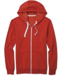 When the temperature drops, lock down your look with this comfortable zip-up hoodie from American Rag.