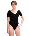 YogaColors Crystal Cotton Spandex Jersey Short Sleeve T-Shirt Leotard