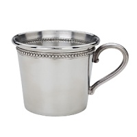 Elegantly designed with delicate beads, this Reed & Barton cup has a rolled edge and a classic look that will stand the test of time. A wonderful way to honor the new arrival in your life.