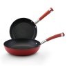 Circulon Contempo Red Dishwasher Safe Nonstick 8-Inch and 10-Inch Skillets Twin Pack