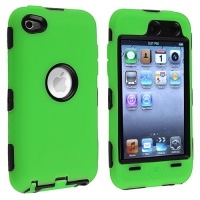 eForCity Hybrid Case for Apple iPod touch 4G, Black/Green eForCity Hybrid Case for Apple iPod touch 4G, Black/Green
