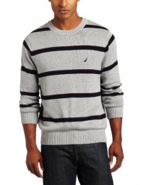 Nautica Men's Crew Neck All Over Stripe Sweater Nautica Men's Crew Neck All Over Stripe Sweater