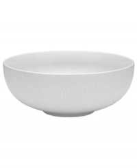A soft, feminine look with Denby durability, the Lucille Silver serving bowl offers enduring everyday style. Shimmering swirls adorn creamy bone china in a pattern inspired by vintage lace and designed by English stylemaker, Monsoon. A soft, feminine look with Denby durability, the Lucille Silver serving bowl offers enduring everyday style. Shimmering swirls adorn creamy bone china in a pattern inspired by vintage lace and designed by English stylemaker, Monsoon.