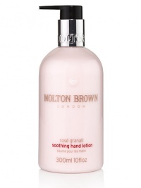 Immerse yourself in the mood of Marrakesh with this warmly spiced hand lotion. Moroccan rosé granati pomegranate blends with essential oils of ginger, black pepper and cardamom. Deeply moisturizes skin Indulgent experience leaves hands pampered Surrounds hands with a shimmering aroma 10 oz. Immerse yourself in the mood of Marrakesh with this warmly spiced hand lotion. Moroccan rosé granati pomegranate blends with essential oils of ginger, black pepper and cardamom. Deeply moisturizes skin Indulgent experience leaves hands pampered Surrounds hands with a shimmering aroma 10 oz.