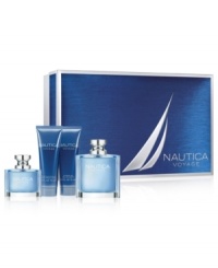 Invigorate his senses this season with a classic and masculine scent, Nautica Voyage. This deluxe gift set includes: Invigorate his senses this season with a classic and masculine scent, Nautica Voyage. This deluxe gift set includes: