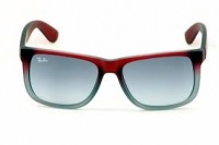 New Ray Ban RB4165 856/11 Justin Rubber Red/Gray Gradient Lens 55mm Sunglasses New Ray Ban RB4165 856/11 Justin Rubber Red/Gray Gradient Lens 55mm Sunglasses