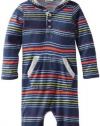 Splendid Littles Baby-Boys Newborn Gladiator Stripe Romper, Navy, 3-6 Months