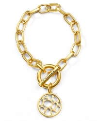 T Tahari Essentials Worn Gold Link Bracelet T Tahari Essentials Worn Gold Link Bracelet
