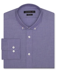 A casual-cool dress shirt in timeless chambray. From John Varvatos USA. A casual-cool dress shirt in timeless chambray. From John Varvatos USA.