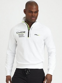 Light-as-air beach fleece is styled as a sporty layering essential with a half-zip front, a mockneck collar and signature logo embroidery.Half-zip frontMockneck collarBanded cuffs and hem58% cotton/30% polyester/12% viscoseMachine washImported Light-as-air beach fleece is styled as a sporty layering essential with a half-zip front, a mockneck collar and signature logo embroidery.Half-zip frontMockneck collarBanded cuffs and hem58% cotton/30% polyester/12% viscoseMachine washImported