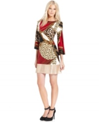 An luxurious status print and a hemline full of sequins makes this Sunny Leigh shift an essential for fall parties (and just because!). An luxurious status print and a hemline full of sequins makes this Sunny Leigh shift an essential for fall parties (and just because!).