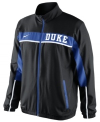 Turn up the volume and make the support of your favorite NCAA team loud and clear with this Duke Blue Devils jacket featuring Dri-Fit technology from Nike. Turn up the volume and make the support of your favorite NCAA team loud and clear with this Duke Blue Devils jacket featuring Dri-Fit technology from Nike.