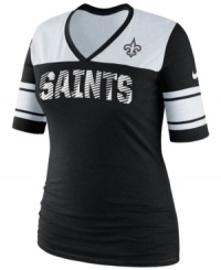 Game on! Make it known New Orleans Saints fans mean business with this NFL t-shirt from Nike. Game on! Make it known New Orleans Saints fans mean business with this NFL t-shirt from Nike.