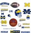 RoomMates RMK1053SCS University of Michigan Peel & Stick Wall Decals