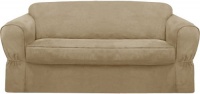 Maytex Piped Suede 2-Piece Slipcover Sofa, Flax Maytex Piped Suede 2-Piece Slipcover Sofa, Flax