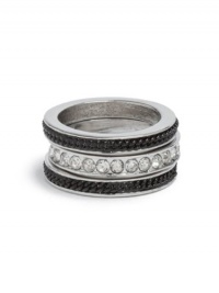 GUESS Three-Piece Silver-Tone Ring Set (7) GUESS Three-Piece Silver-Tone Ring Set (7)