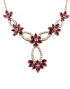 Effy Jewlery Gemma Rose Gold Ruby and Diamond Necklace, 5.3 TCW