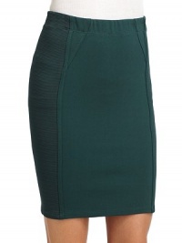 THE LOOKRibbed panelingBanded waistPencil silhouetteTHE FITAbout 20 from waist to hemTHE MATERIALRayon/nylon/spandexCARE & ORIGINHand washImportedModel shown is 5'8 (172½cm) wearing US size Small. THE LOOKRibbed panelingBanded waistPencil silhouetteTHE FITAbout 20 from waist to hemTHE MATERIALRayon/nylon/spandexCARE & ORIGINHand washImportedModel shown is 5'8 (172½cm) wearing US size Small.