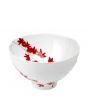 Sprinkle your table with vibrant red flowers with the light and breezy Pure Red salad bowls from Mikasa. The classic shape makes this dinnerware and dishes collection ideal for everyday use while the airy, organic design also makes a festive dinner party set.