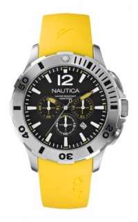 Nautica Men's N16566G BFD 101 Yellow Resin and Black Dial Watch