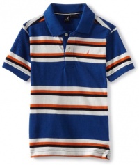 Nautica Sportswear Kids Boys 2-7 Short Sleeve Multi Stripe Polo Shirt, Dark Blue, Medium Nautica Sportswear Kids Boys 2-7 Short Sleeve Multi Stripe Polo Shirt, Dark Blue, Medium