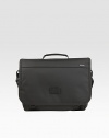 For those who prefer the sleek, urban styling of a flap case, this versatile design has a dedicated computer section, organizer pockets for accessories and is expandable to provide extra capacity. Flap with zip closure underneath Top handles Adjustable shoulder strap Nylon lining 16W X 12H X 4D Imported 