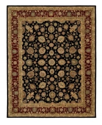 Introduce a combination of elegant Persian and European designs to your traditional home décor with this remarkable Nourison area rug. Hand-tufted with exceptional technique, this natural wool area rug features strands of genuine silk for exquisite detail that redefines luxury. Introduce a combination of elegant Persian and European designs to your traditional home décor with this remarkable Nourison area rug. Hand-tufted with exceptional technique, this natural wool area rug features strands of genuine silk for exquisite detail that redefines luxury.