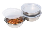 Oggi 3-Inch Diameter Stainless Steel Pinch Bowls with Airtight Lids, Set of 3 Oggi 3-Inch Diameter Stainless Steel Pinch Bowls with Airtight Lids, Set of 3