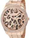 XOXO Women's XO5638 Rose Gold-Tone Leopard Dial Bracelet Watch