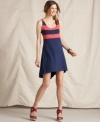 An on-trend high-low hem adds a stylish touch to this easy cotton dress from Tommy Hilfiger.