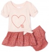 Roxy Kids Baby-girls Infant Sunset Two Fer Dress, Heathered Pink, 24 Months