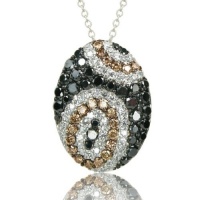 Effy Jewelry Effy® 14k White Gold Diamond Brown Diamond and Black Diamond Pendant1.11 Tcw. Effy Jewelry Effy® 14k White Gold Diamond Brown Diamond and Black Diamond Pendant1.11 Tcw.