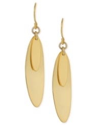 Oval appeal. This pair of earrings from Robert Lee Morris makes for an elegant attraction. Crafted from gold-tone mixed metal. Approximate drop: 2 inches. Oval appeal. This pair of earrings from Robert Lee Morris makes for an elegant attraction. Crafted from gold-tone mixed metal. Approximate drop: 2 inches.