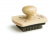 Pizzacraft PC0206 4 x 5 Hardwood Handled Pizza Stone Scrubber Brush with Stainless Steel Bristles