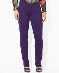 Designed with a sleek straight leg, a timeless pant is crafted with a hint of stretch to flatter the figure. Designed with a sleek straight leg, a timeless pant is crafted with a hint of stretch to flatter the figure.