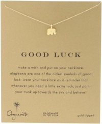 Dogeared Jewels & Gifts Reminder Good Luck Gold-Plated Sterling Silver Elephant Pendant Necklace Dogeared Jewels & Gifts Reminder Good Luck Gold-Plated Sterling Silver Elephant Pendant Necklace