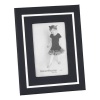 Reed and Barton Bretton 4x6 Black Leather Picture Frame