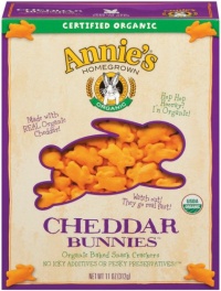 Annie's Homegrown Organic Cheddar Bunnies, 11 Ounce Boxes (Pack of 4) Annie's Homegrown Organic Cheddar Bunnies, 11 Ounce Boxes (Pack of 4)