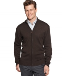 Instantly transform any look into classic style with this ribbed cardigan sweater from Oscar de la Renta. Instantly transform any look into classic style with this ribbed cardigan sweater from Oscar de la Renta.